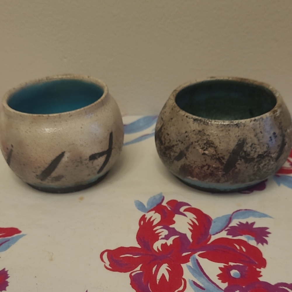 Handcrafted Ceramic Votives - Set of 2